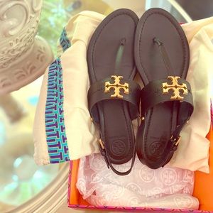 Tory Burch Everly Sandals Calf Leather Sz 8.5